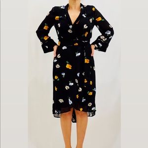 GANNI DAINTY GEORGETTE WRAP DRESS